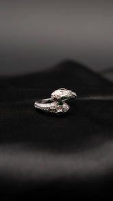 Silver Serpent Statement Ring